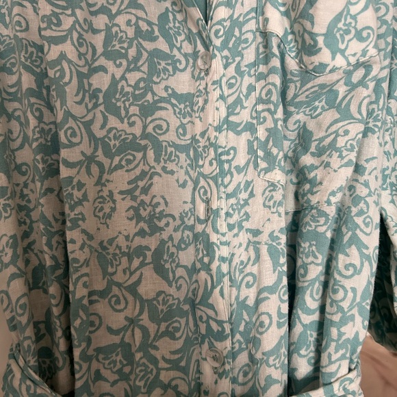 Anthropologie Blue Floral Maxi Dress - Picture 5 of 6